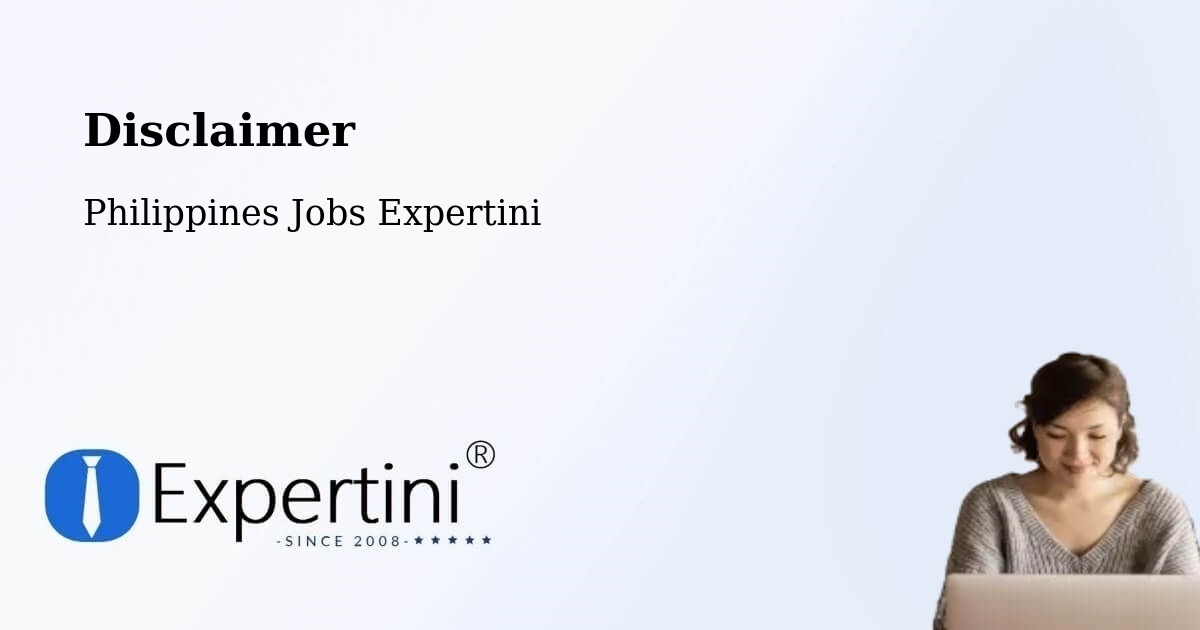 Disclaimer – Kapai - Philippines Jobs Expertini